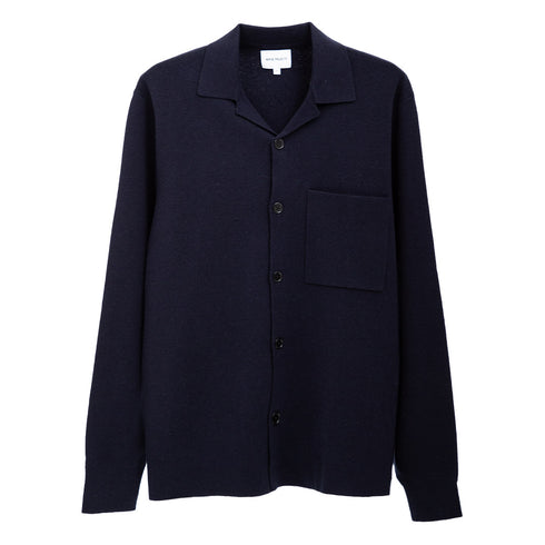 Norse Projects Nicolai Merino Cotton Milano Jacket Dark Navy N45-0619 Degli Uberti